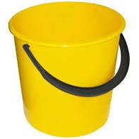 Kbelík plastový 12l žlutý